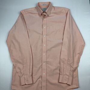 Men L.L. Bean Traditional Fit L/S Buttonfront Dress Shirt Pink Size 15.5-35